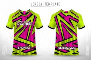 sport jersey en t-shirt sjabloon sport jersey ontwerp vector mockup.