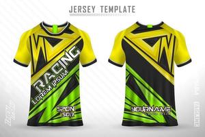 sport jersey en t-shirt sjabloon sport jersey ontwerp vector mockup.