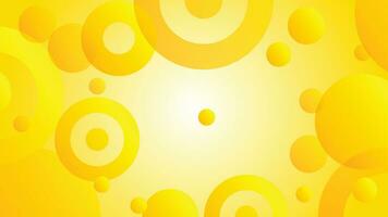 wit en geel dynamisch cirkel vormen abstract achtergrond vector