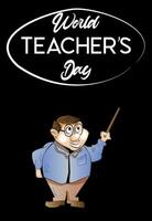 wereld leraar dag teken vector