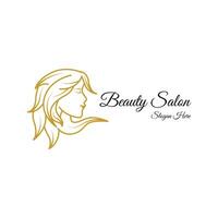 vrouw haar- schoonheid salon logo ontwerp idee vector