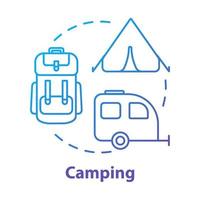 camping concept icoon vector