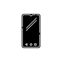 smartphone zwart glyph-pictogram vector