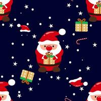 naadloos Kerstmis patroon de kerstman claus en sneeuwvlokken kan worden gebruikt voor kleding stof, omhulsel papier, scrapbooken, textiel, affiches, tekens en andere Kerstmis ontwerpen. vector