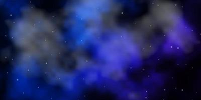 donkerroze, blauwe vectortextuur met prachtige sterren. vector