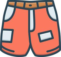 kleur icoon voor shorts vector