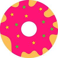 roze donut vector