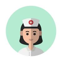 verpleegster avatar vector ilustration