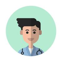 dokter avatar vector ilustration