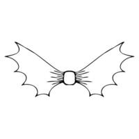 vector boog vlinder knuppel in tekening stijl lineair zwart geïsoleerd