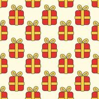 vector naadloos patroon met geschenk dozen. kerstmis, nieuw jaar ontwerp.