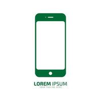 minimaal en abstract logo van telefoon icoon mobiel vector slim telefoon silhouet geïsoleerd groen telefoon