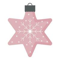 hand- getrokken Kerstmis speelgoed in roze kleur. vakantie Kerstmis speelgoed- ster decoratie voor Spar boom. vector