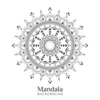 schets mandala achtergrond in lineal stijl. decoratief ronde ornament vector