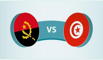 Angola versus tunesië, team sport- wedstrijd concept. vector