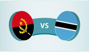 Angola versus Botswana, team sport- wedstrijd concept. vector