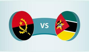 Angola versus mozambique, team sport- wedstrijd concept. vector