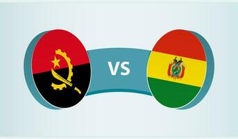 Angola versus Bolivia, team sport- wedstrijd concept. vector