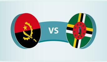 Angola versus dominica, team sport- wedstrijd concept. vector