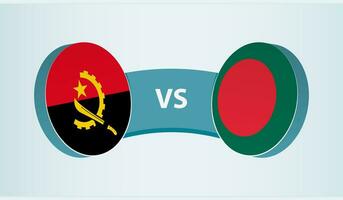 Angola versus bangladesh, team sport- wedstrijd concept. vector