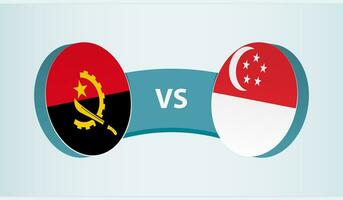 Angola versus Singapore, team sport- wedstrijd concept. vector