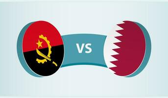 Angola versus qatar, team sport- wedstrijd concept. vector