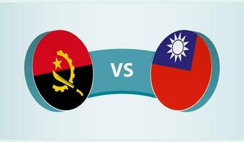 Angola versus Taiwan, team sport- wedstrijd concept. vector