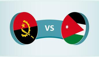 Angola versus Jordanië, team sport- wedstrijd concept. vector