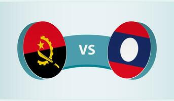 Angola versus Laos, team sport- wedstrijd concept. vector