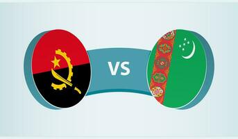 Angola versus turkmenistan, team sport- wedstrijd concept. vector