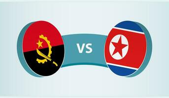 Angola versus noorden Korea, team sport- wedstrijd concept. vector