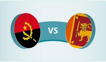 Angola versus sri lanka, team sport- wedstrijd concept. vector