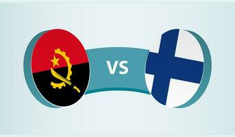 Angola versus Finland, team sport- wedstrijd concept. vector