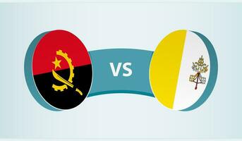 Angola versus Vaticaan stad, team sport- wedstrijd concept. vector