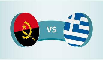 Angola versus Griekenland, team sport- wedstrijd concept. vector