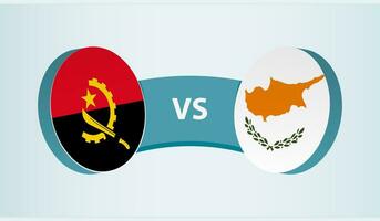 Angola versus Cyprus, team sport- wedstrijd concept. vector
