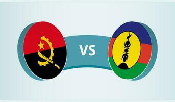 Angola versus nieuw caledonië, team sport- wedstrijd concept. vector