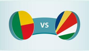 Benin versus Seychellen, team sport- wedstrijd concept. vector