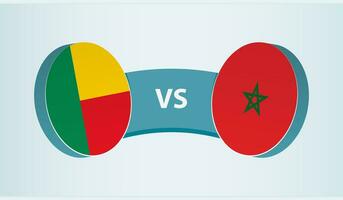 Benin versus Marokko, team sport- wedstrijd concept. vector