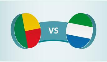 Benin versus Sierra leone, team sport- wedstrijd concept. vector