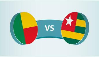 Benin versus gaan, team sport- wedstrijd concept. vector
