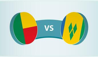 Benin versus heilige vincent en de grenadines, team sport- wedstrijd concept. vector