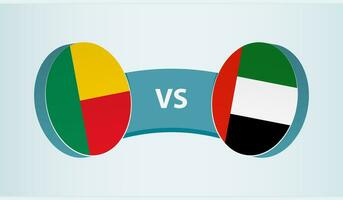 Benin versus Verenigde Arabisch emiraten, team sport- wedstrijd concept. vector