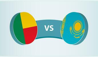 Benin versus kazachstan, team sport- wedstrijd concept. vector