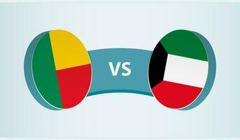 Benin versus Koeweit, team sport- wedstrijd concept. vector