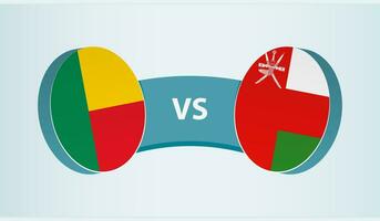 Benin versus Oman, team sport- wedstrijd concept. vector