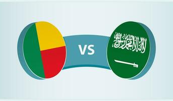 Benin versus saudi Arabië, team sport- wedstrijd concept. vector