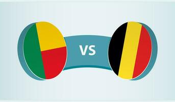 Benin versus belgië, team sport- wedstrijd concept. vector