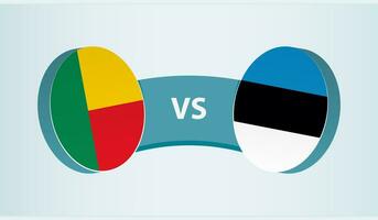 Benin versus Estland, team sport- wedstrijd concept. vector