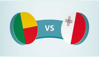 Benin versus Malta, team sport- wedstrijd concept. vector